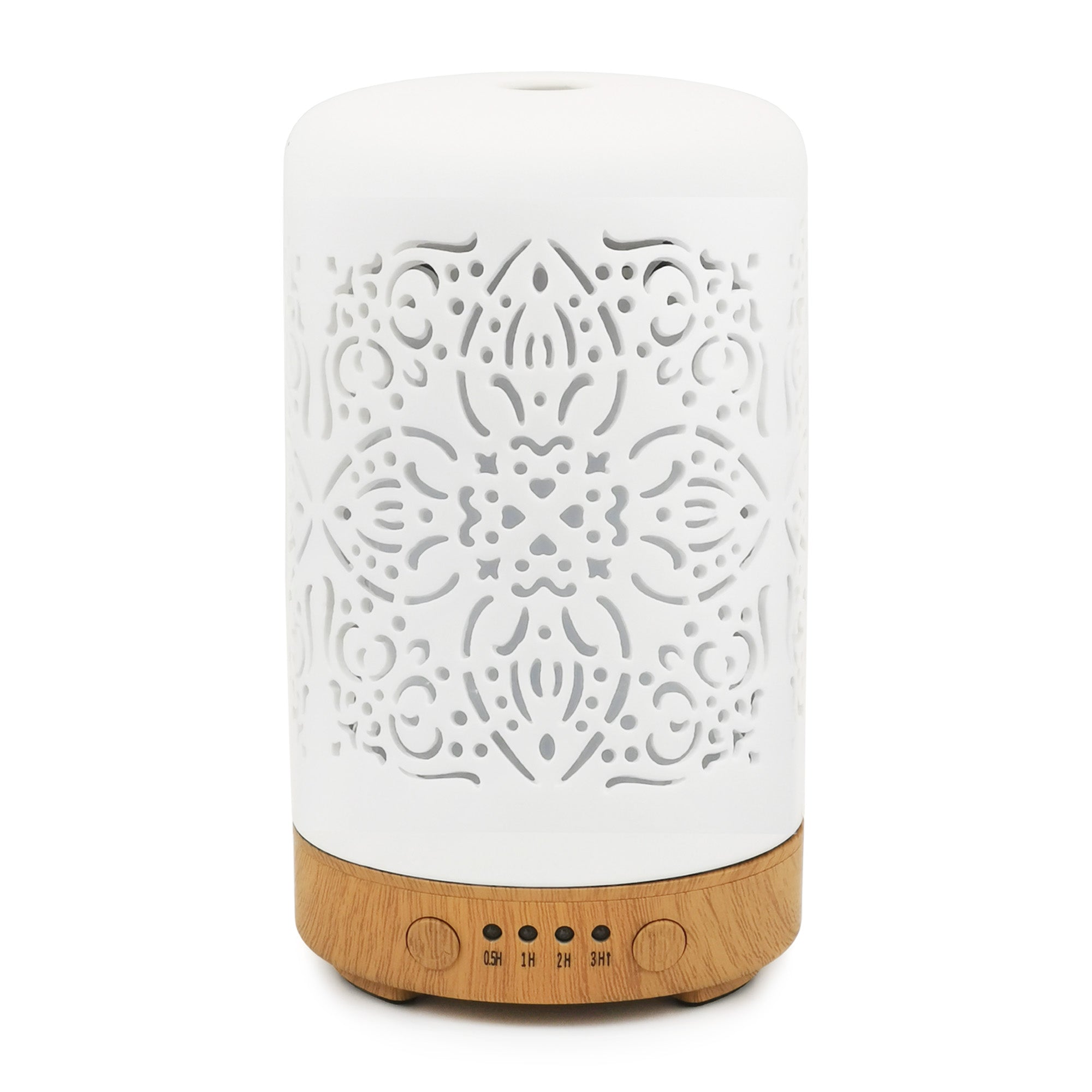Earnest Living Essential Oil Diffuser White Ceramic Diffuser 100 ml Timers Night Lights and Auto Off Function Home Office Humidifier Ultrasonic Aromatherapy Diffusers for Essential Oils