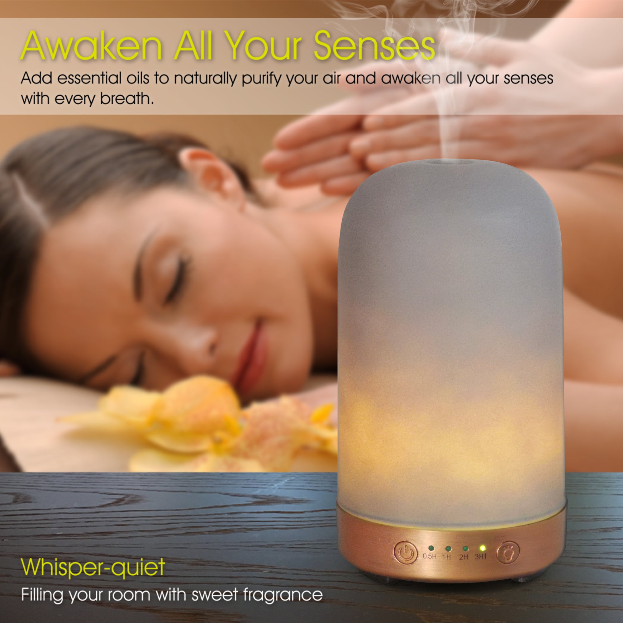 Earnest Living Essential Oil Diffuser Glass Diffuser 100 ml Timers Night Lights and Auto Off Function Home Office Humidifier Ultrasonic Aromatherapy Diffusers for Essential Oils (Copy)